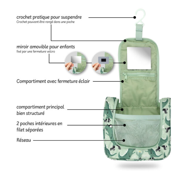 trousse de toilette pour enfants Dinosaures