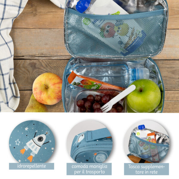 Borsa pranzo per bambini spazio