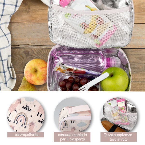Borsa pranzo per bambini lama