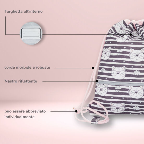 Sacca zaino per bambini Gatto