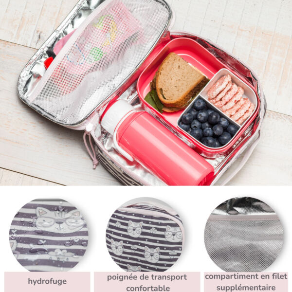 Sac Isotherme Repas Enfant Chat