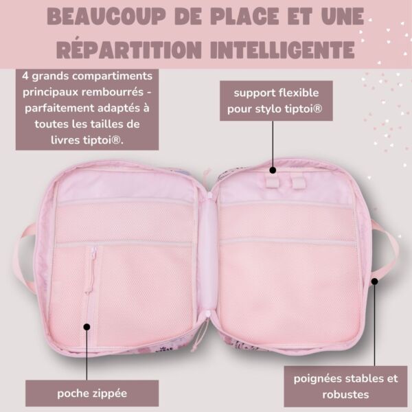 Sac de transport et de rangement pour enfants, adapté aux livres tiptoi.