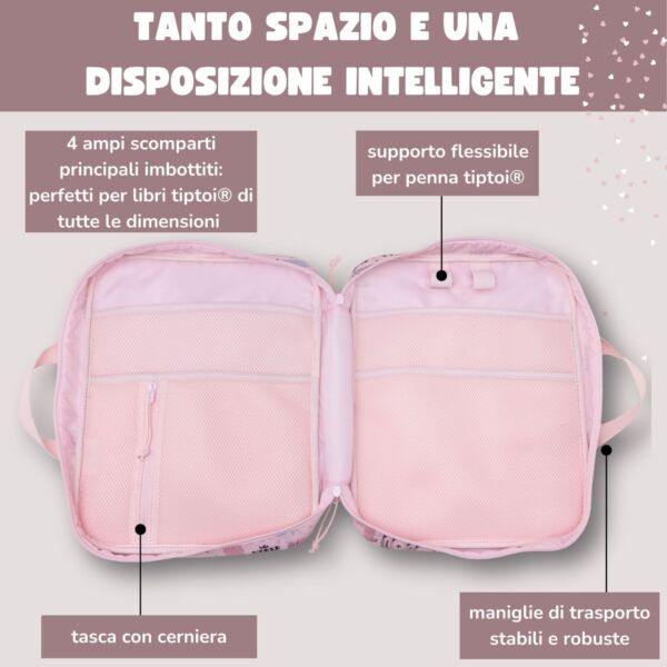 Borsa per trasportare e conservare i libri tiptoi per bambini Lama