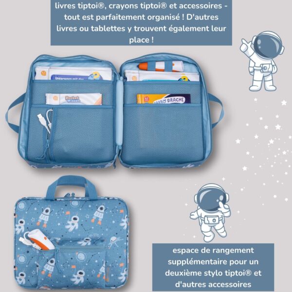 Sac de transport et de rangement pour enfants, adapté aux livres tiptoi Univers