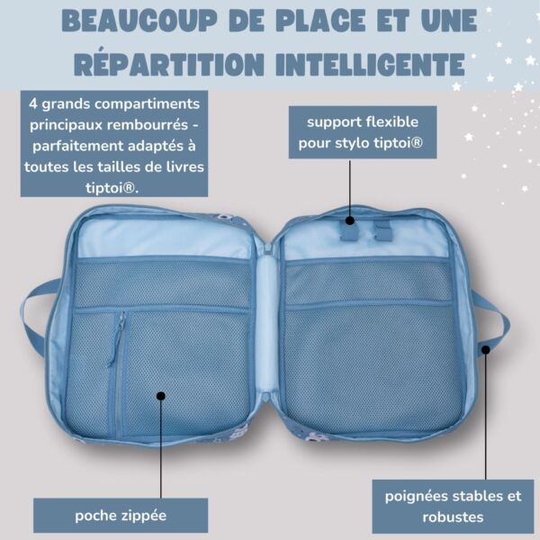 Sac de transport et de rangement pour enfants, adapté aux livres tiptoi Univers